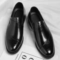 Zapatos de cuero slip-on para hombre – Diseño retro elegante