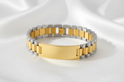 Brazalete de Acero Inoxidable Personalizado Masculino