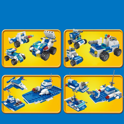 Set de Construcción Policía – Bloques Pequeños Educativos 400-800 Piezas
