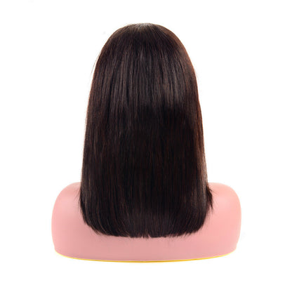 Peluca lisa de cabello humano con encaje frontal 13×4 brasileña