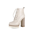 Botas de Tacón Grueso con Plataforma Impermeables para Mujer
