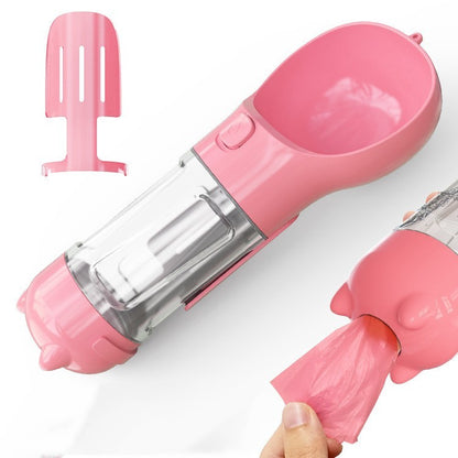 Botella de agua multifuncional para perros – Portátil, ligera y a prueba de fugas