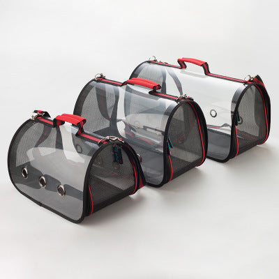 Bolsa de transporte transparente para mascotas – Diseño rígido y ventilado