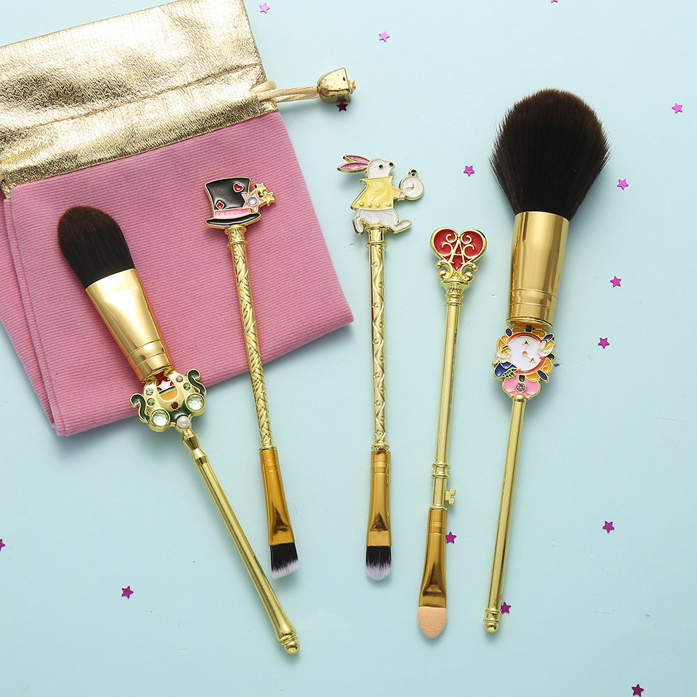 Set de Brochas de Maquillaje Profesional Rose Gold y Gold