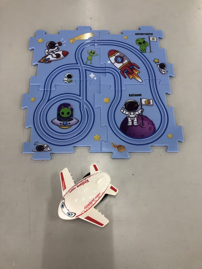 Pista Eléctrica de Puzzle para Niños – Coche Automático DIY Creativo