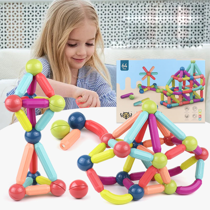 Bloques Magnéticos Infantiles – Juego Educativo de Construcción Creativa