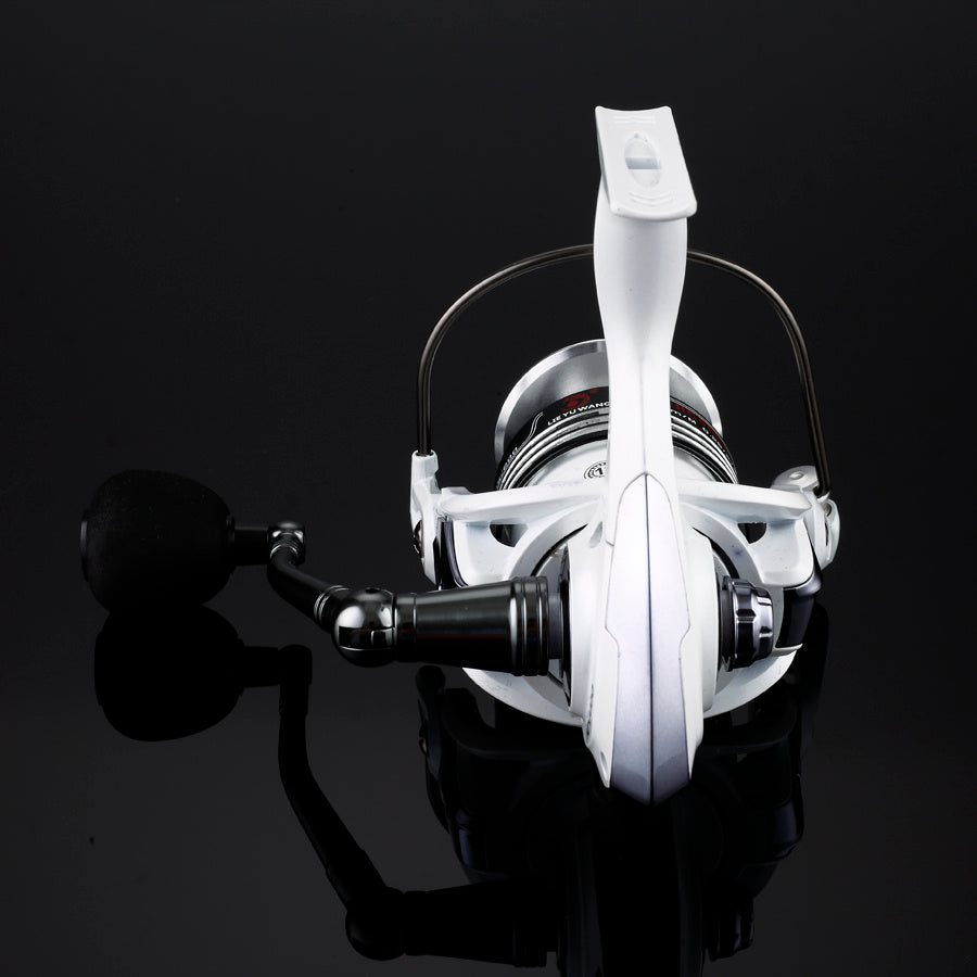 Carrete de pesca profesional de alta precisión – cuerpo metálico y manivela intercambiable