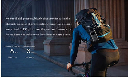 Compresor de aire digital portátil – Inflador automático con batería recargable