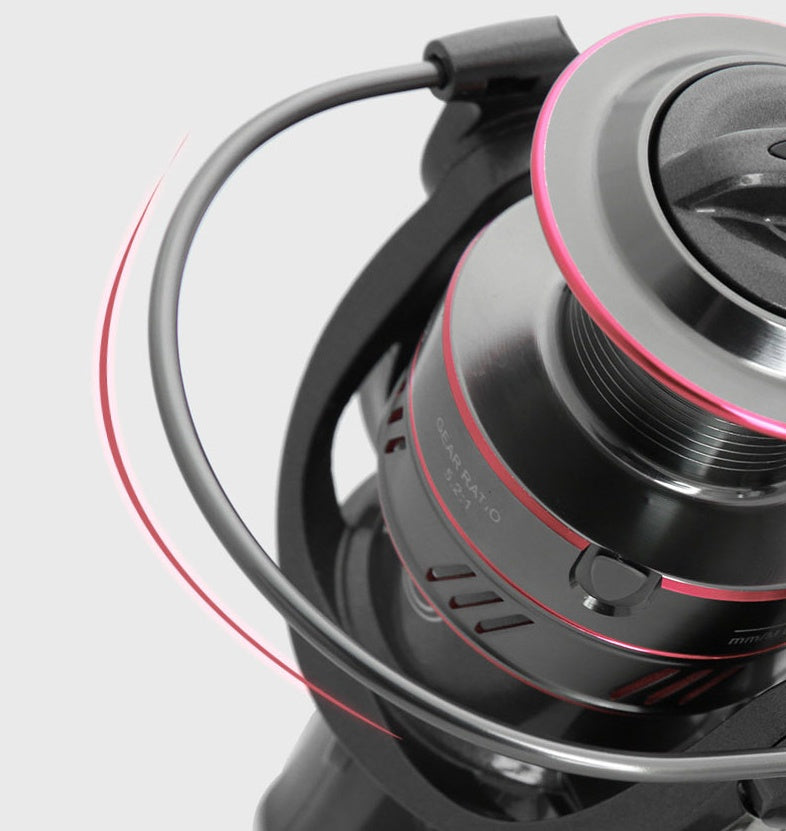 Carrete de pesca metálico tipo spinning – modelos 1000 a 7000 con cuerpo completo de aleación