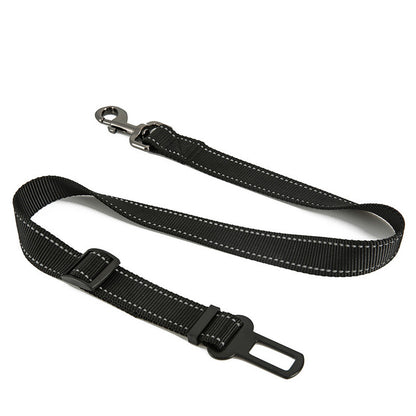 Cinturón de seguridad ajustable para perros – Nylon resistente y compatible con vehículos