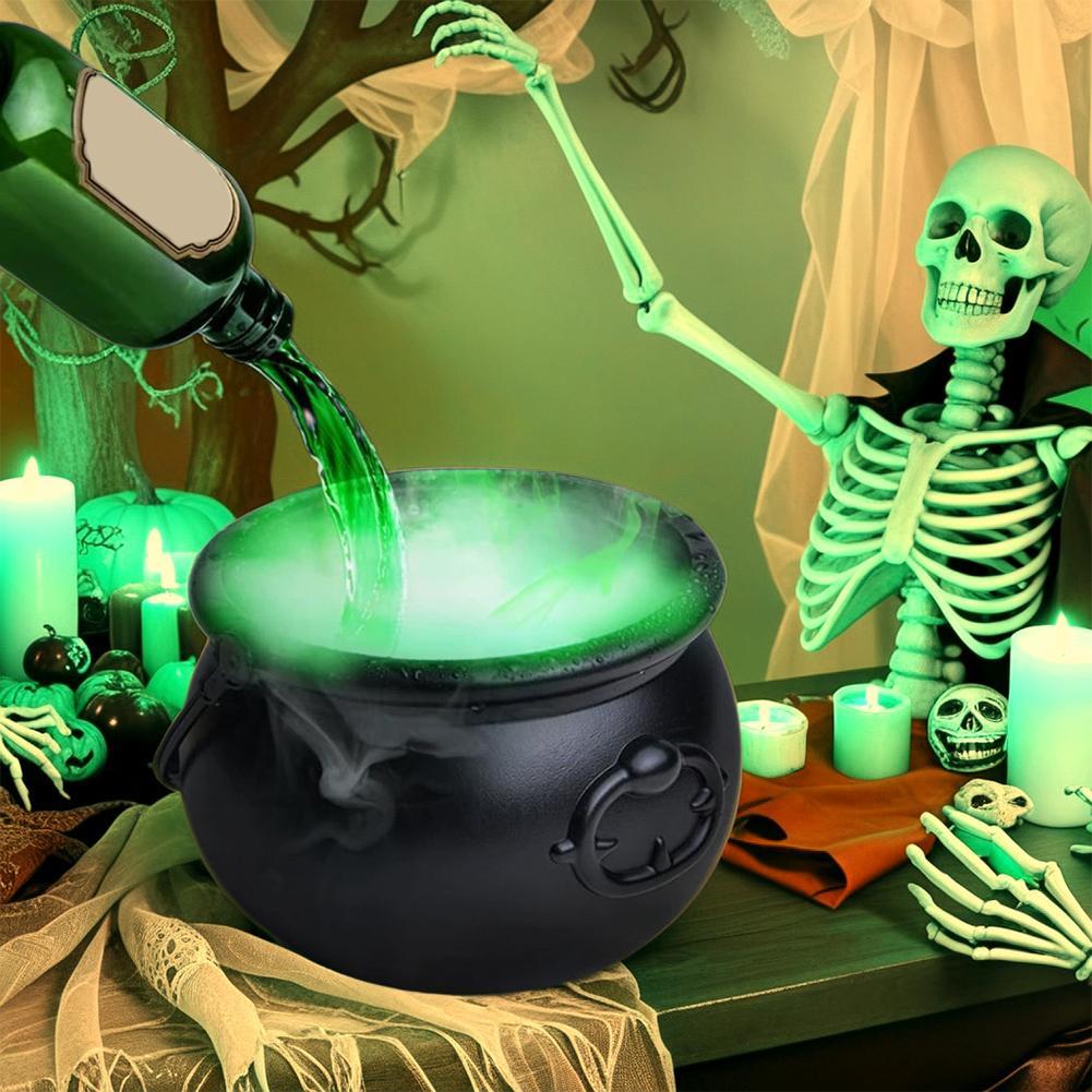 Caldero Mágico con Luz y Niebla – Decoración Interactiva de Halloween