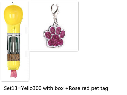 Botella de agua multifuncional para perros – Portátil, ligera y a prueba de fugas