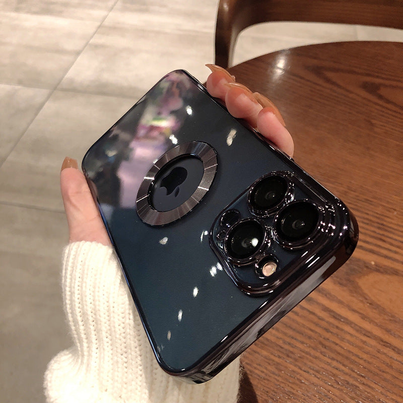 Funda para iPhone con protector de cámara – Diseño electrochapado HD anticaídas
