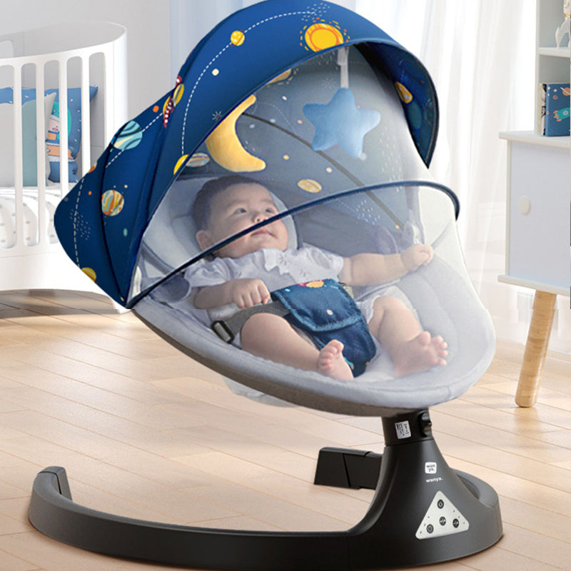 Cuna Mecedora Eléctrica Ajustable para Bebés – Con Bluetooth, Música y Control Remoto