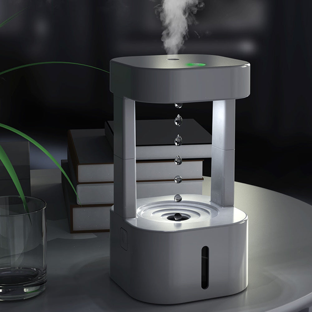 Humidificador antigravedad con efecto cascada – Tanque de 580 ml y luz ambiental