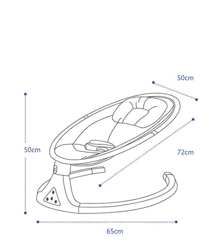 Cuna Mecedora Eléctrica Ajustable para Bebés – Con Bluetooth, Música y Control Remoto