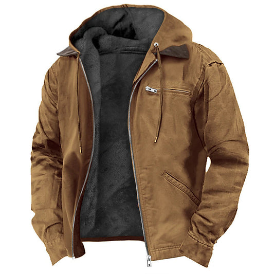 🧥 Abrigo de Invierno con Capucha para Hombre – Chaqueta Cálida con Cremallera y Bolsillos 🔥❄️ | Tendencia 2026
