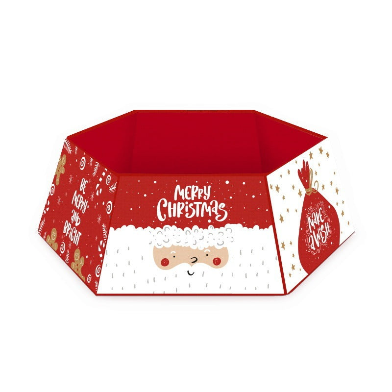 Falda decorativa multicolor para árbol de Navidad de tela no tejida de 40×25 cm para cubrir la base y mejorar la presentación