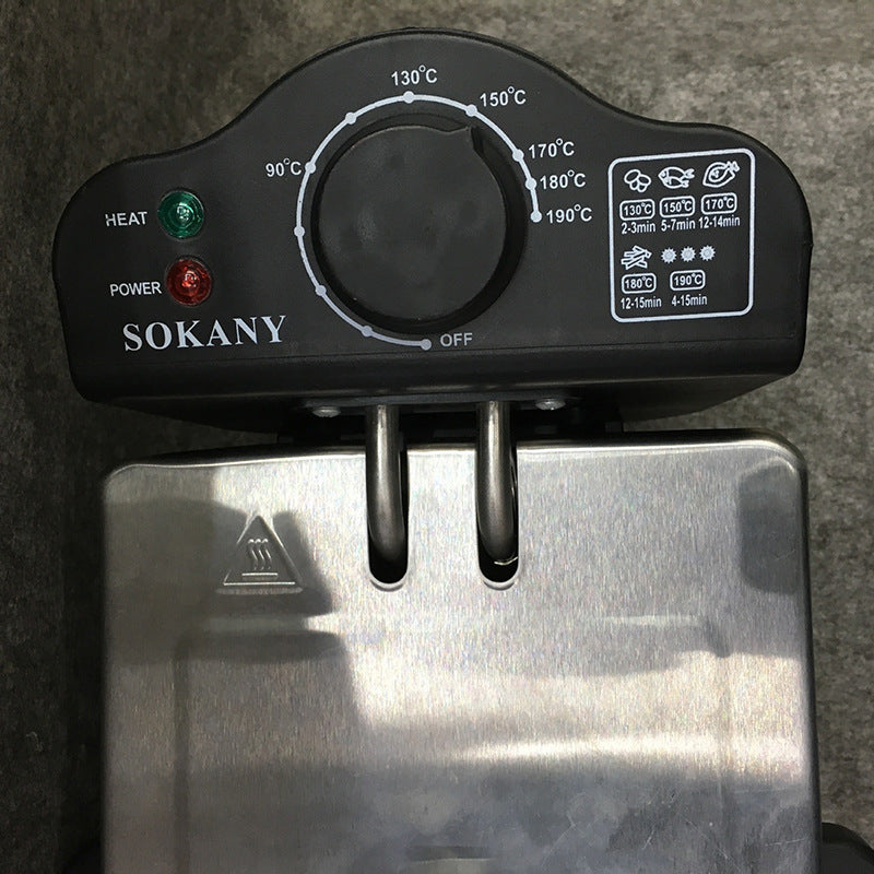 Freidora Eléctrica de 3 Litros Antiadherente – Potencia 2000W para Cocina Doméstica