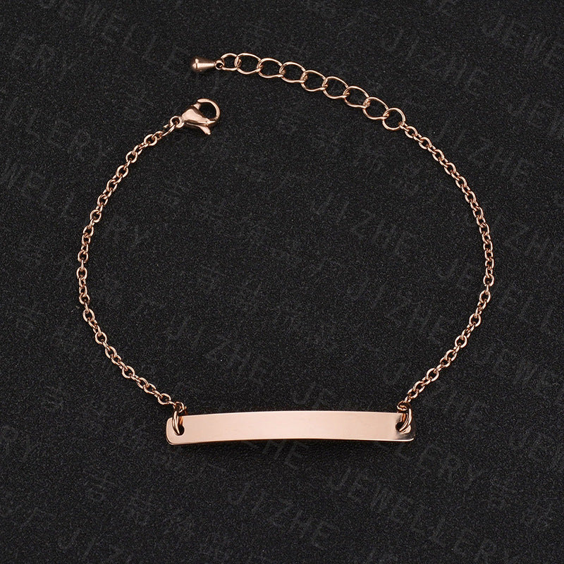 Pulsera de Placa Personalizable  Acero Inoxidable Premium