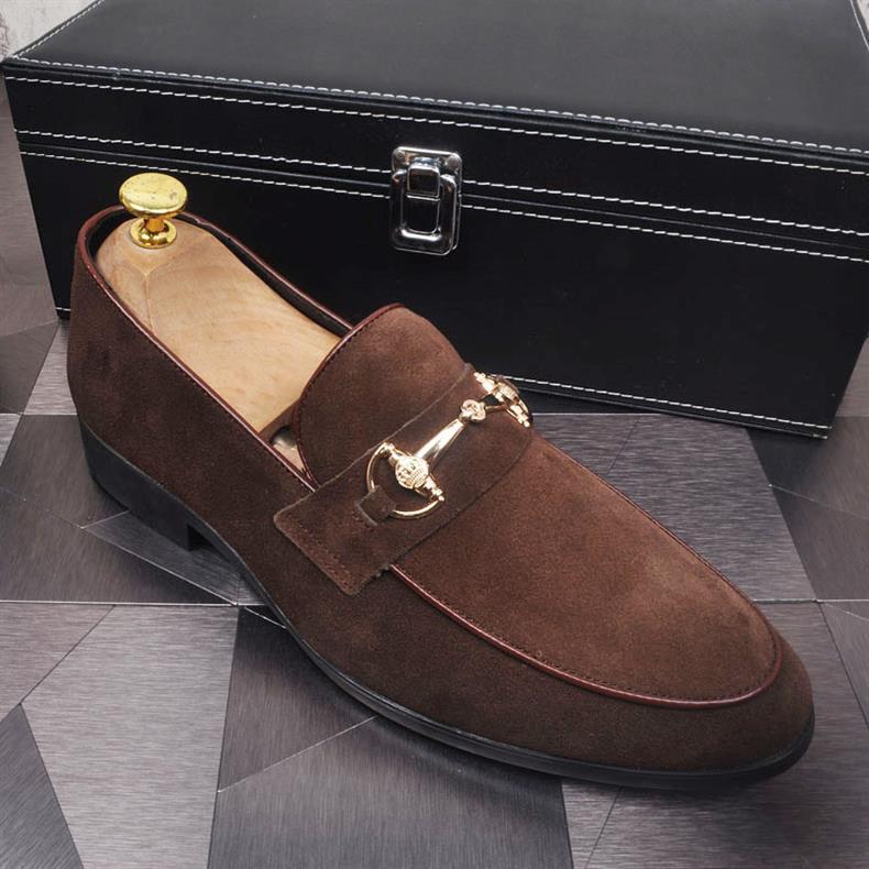 Mocasines slip-on de cuero para hombre — Estilo casual con punta cuadrada y suela plana