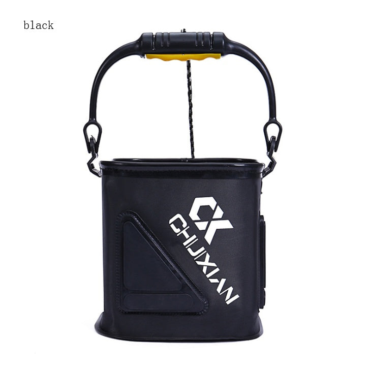 Cubo de pesca con cuerda EVA reforzado – plegable, portátil e impermeable