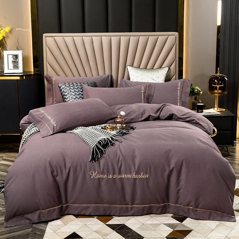 Juego de ropa de cama cepillado de algodón puro – suave, elegante y acogedor