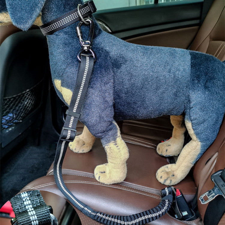 Cinturón de seguridad reflectante para perros – Elástico, ajustable y compatible con la mayoría de vehículos