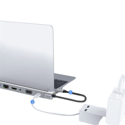 Hub Docking Station USB-C 11 en 1 – Expansión Multifuncional para Portátiles y MacBook