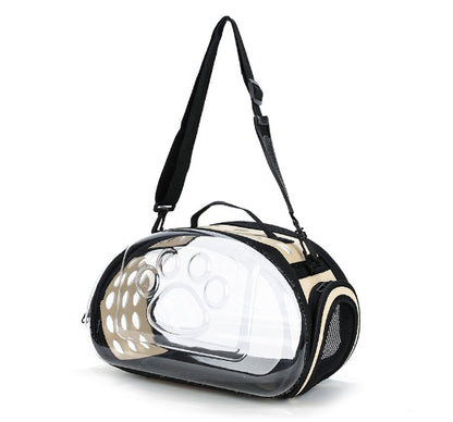 Mochila transparente para gatos – Diseño moderno en EVA + cuero PU con ventilación óptima
