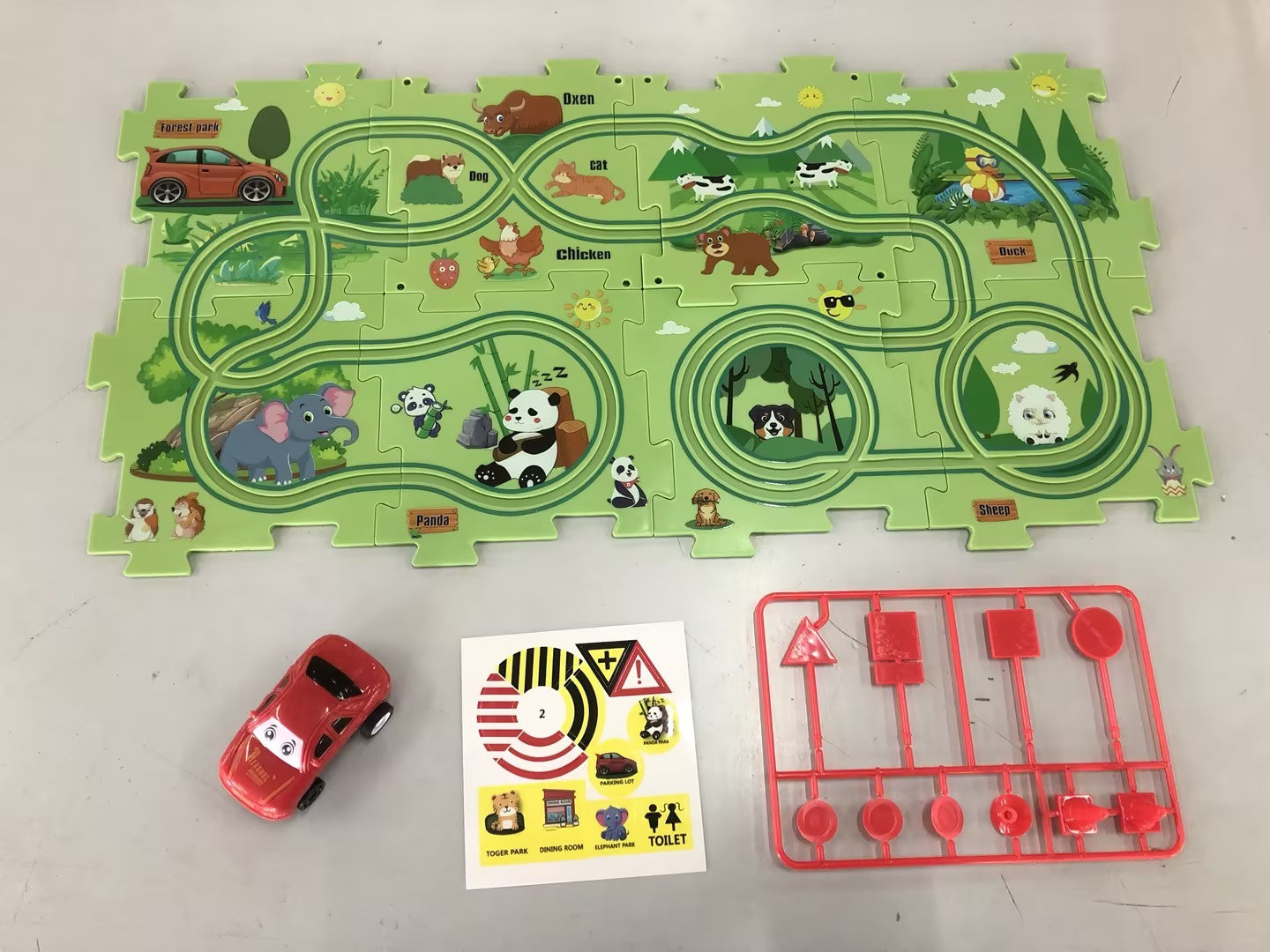 Pista Eléctrica de Puzzle para Niños – Coche Automático DIY Creativo