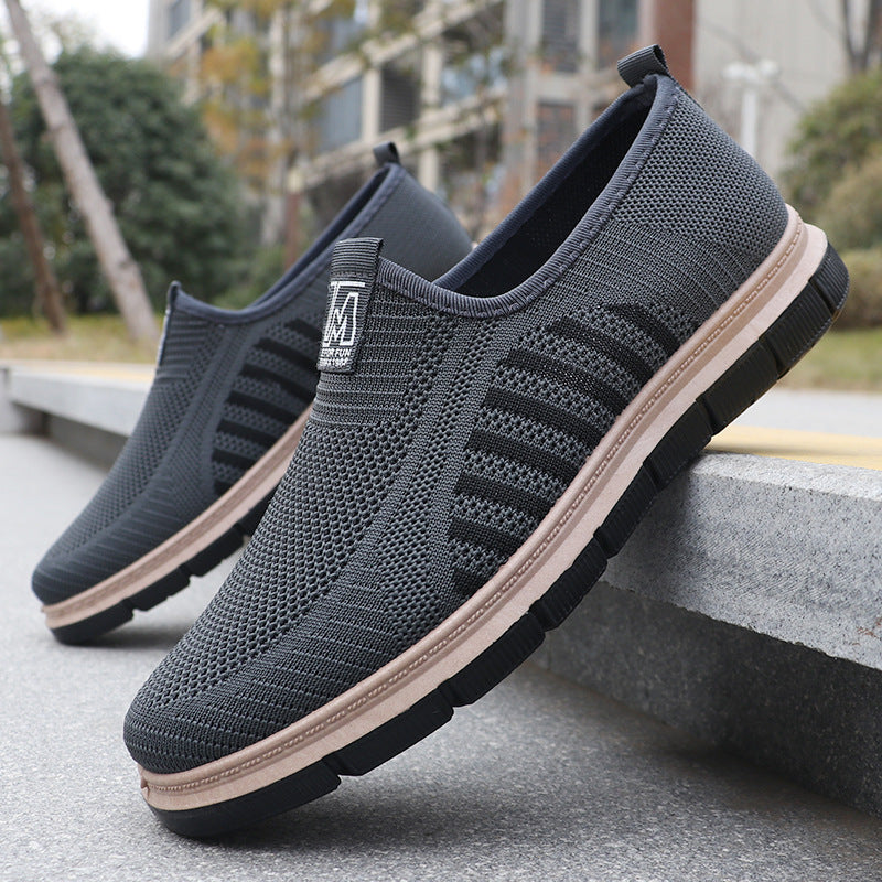 Zapatillas slip-on para hombre — Diseño casual con suela blanda y punta redonda