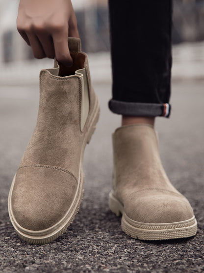 Botines retro para hombre – Plataforma media y estilo urbano