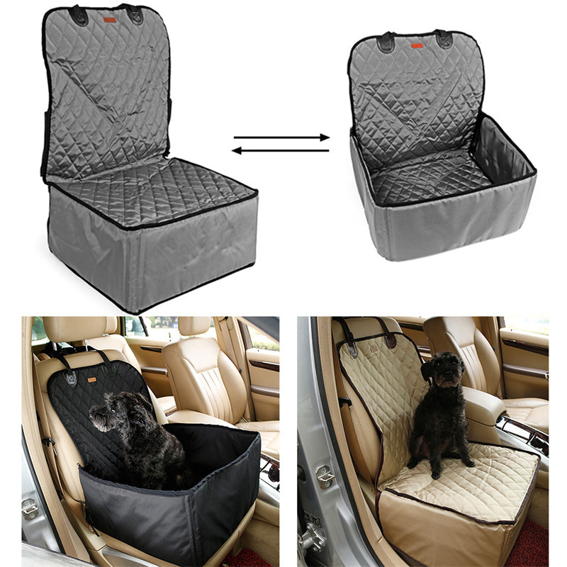 Cama transportadora 2 en 1 para mascotas – Asiento de coche plegable e impermeable