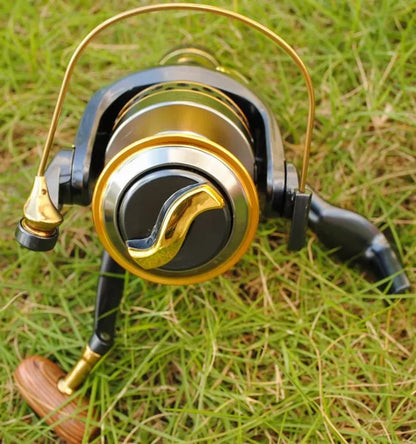 Carrete de pesca metálico SW50 / SW60 con sistema de freno delantero y trasero