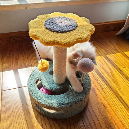 Rascador puente para gatos – Mueble interactivo con cuerda de sisal