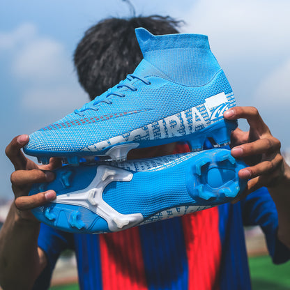 Zapatillas de Fútbol Unisex de Tobillo Alto AG Spikes para Entrenamiento y Competición