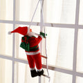 Adorno navideño colgante de Papá Noel ascendiendo por una escalera en varios tamaños para decoración interior y exterior protegida