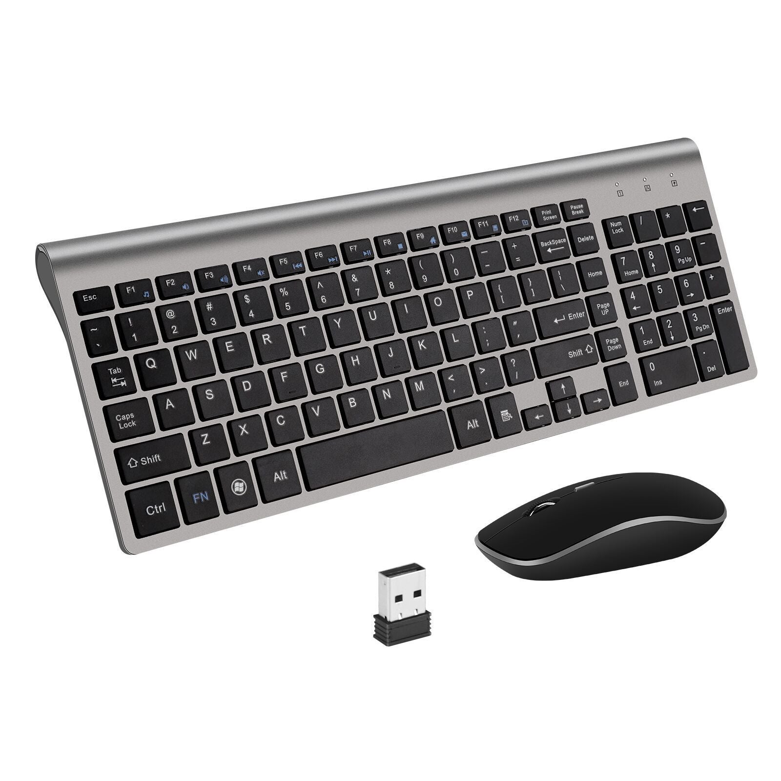Teclado y ratón inalámbricos ultra-finos – combo profesional para oficina y negocios