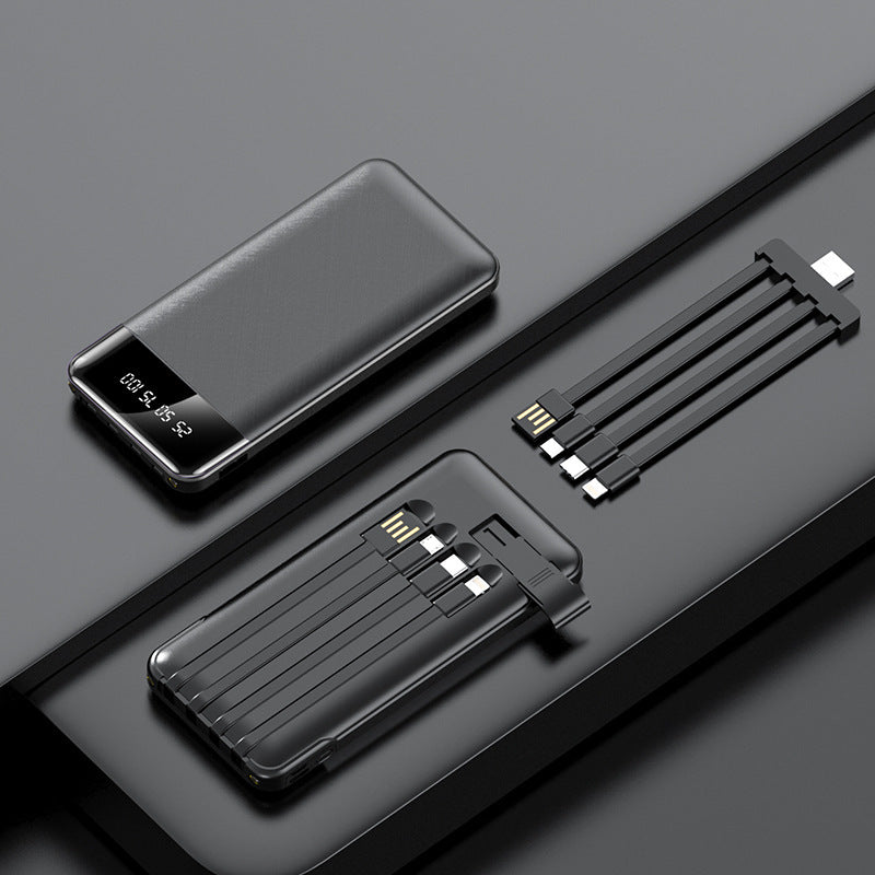 Batería externa portátil de 20000 mAh con salida USB para carga rápida de smartphones y dispositivos electrónicos