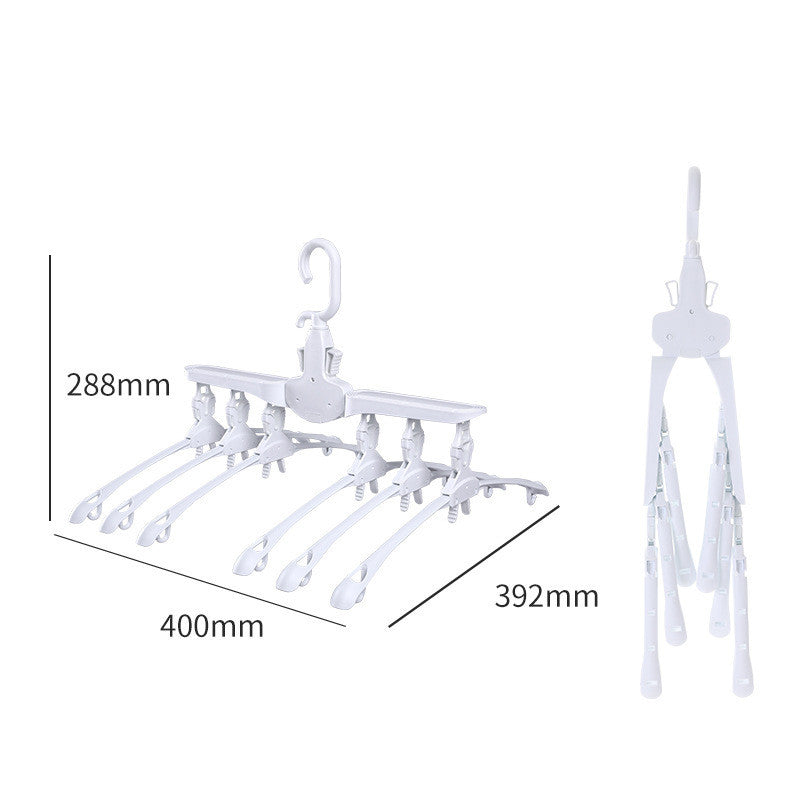 Perchero plegable de metal — Organizador multifuncional para ropa y pantalones