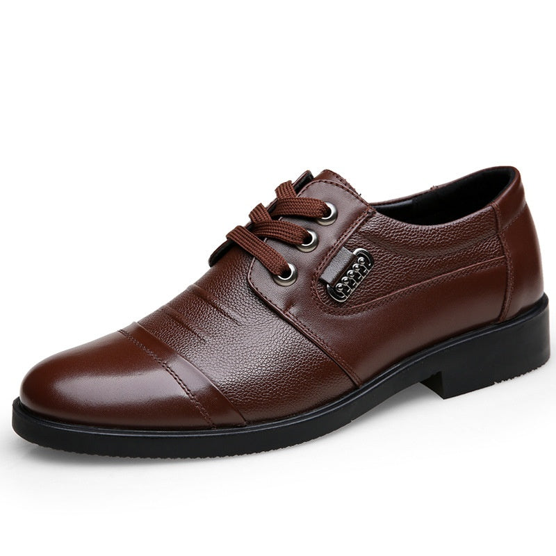 Zapatos de hombre con cordones — Cuero de primera capa y diseño clásico de caña alta