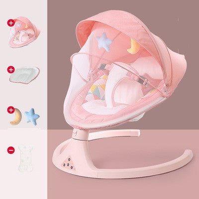 Cuna Mecedora Eléctrica Ajustable para Bebés – Con Bluetooth, Música y Control Remoto