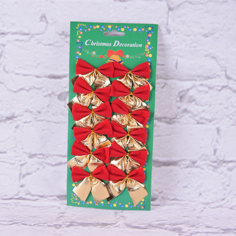 lazo decorativo navideño de poliéster con acabado brillante en tonos rojo, dorado o plateado para árboles y regalos