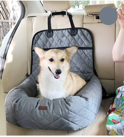 Cama transportadora 2 en 1 para mascotas – Asiento de coche plegable e impermeable