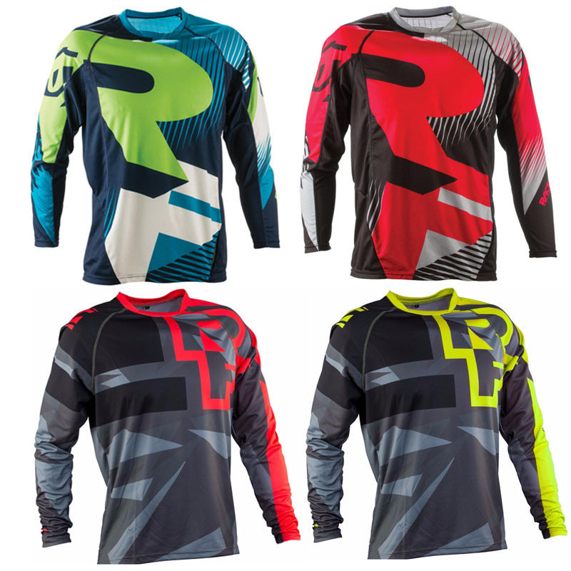 Jersey de ciclismo de montaña de manga larga – Transpirable y resistente al viento para hombre