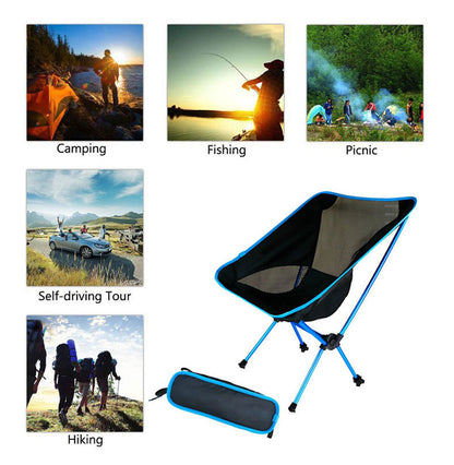 Silla plegable ultraligera de aluminio – camping y actividades al aire libre