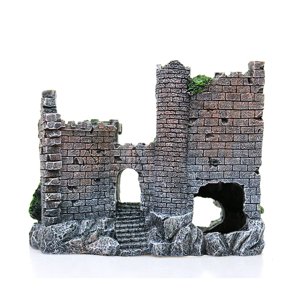 Castillo de resina para acuarios – Estilo europeo retro