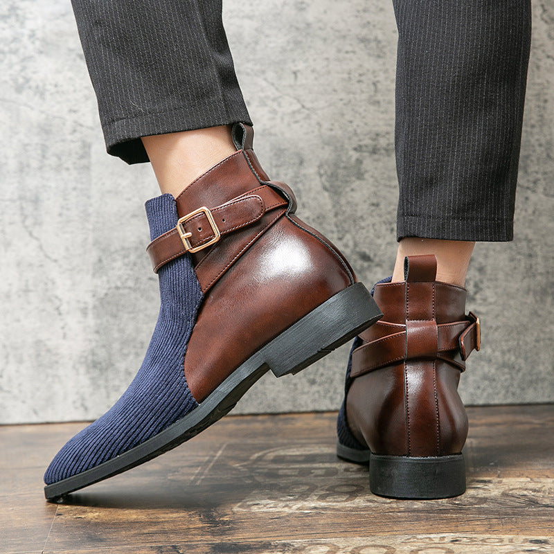 Botines retro para hombre – Estilo británico con plataforma