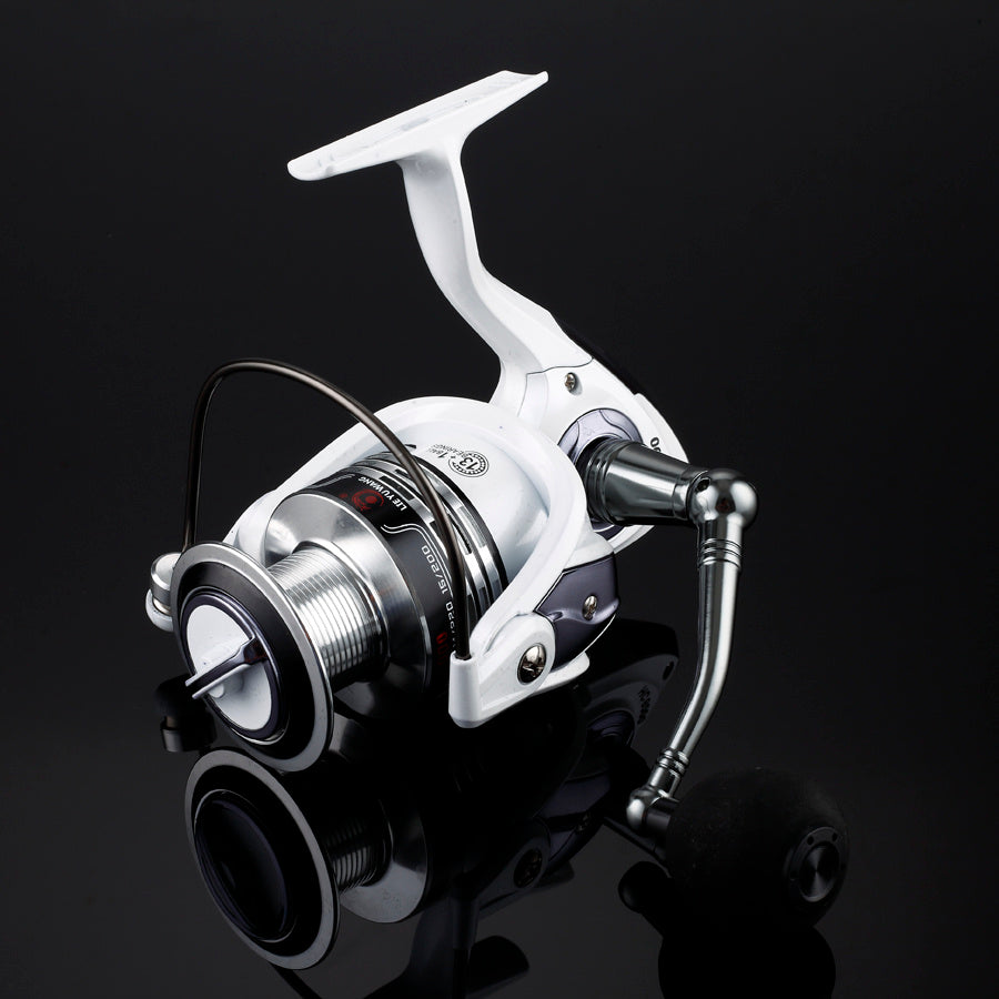 Carrete de pesca profesional de alta precisión – cuerpo metálico y manivela intercambiable